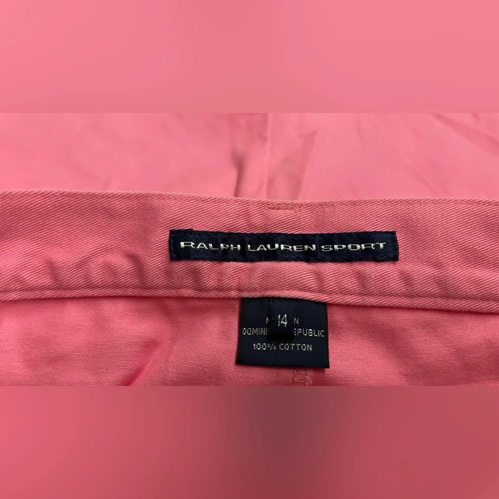 New Ralph Lauren Sport Pink Shorts size 14 100% Cotton Summer - Picture 7 of 16